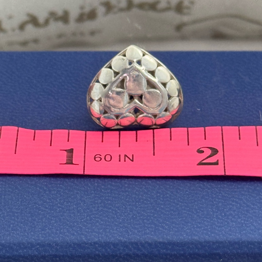 John Hardy .925 Sterling Silver 2003 Collectible Dot Heart Pin / Tie Tac - Picture 5 of 5
